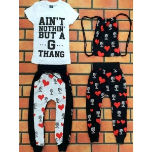 Erkek Çocuk Beyaz Aınt Çantalı Üçlü Takım