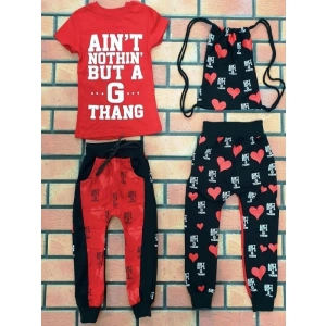 Erkek Çocuk Kırmızı Aınt Çantalı Üçlü Takım