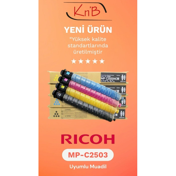 ~(Premium) Muadil Toner~ Ricoh uyumlu MPC2003/MPC2503/MPC2504/MPC2011 Siyah (280gr) -15K