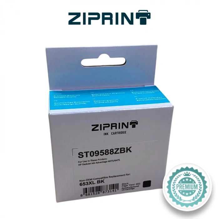 Muadil Kartuş HP (ZIPRINT) 653XL-3YM75AE SİYAH