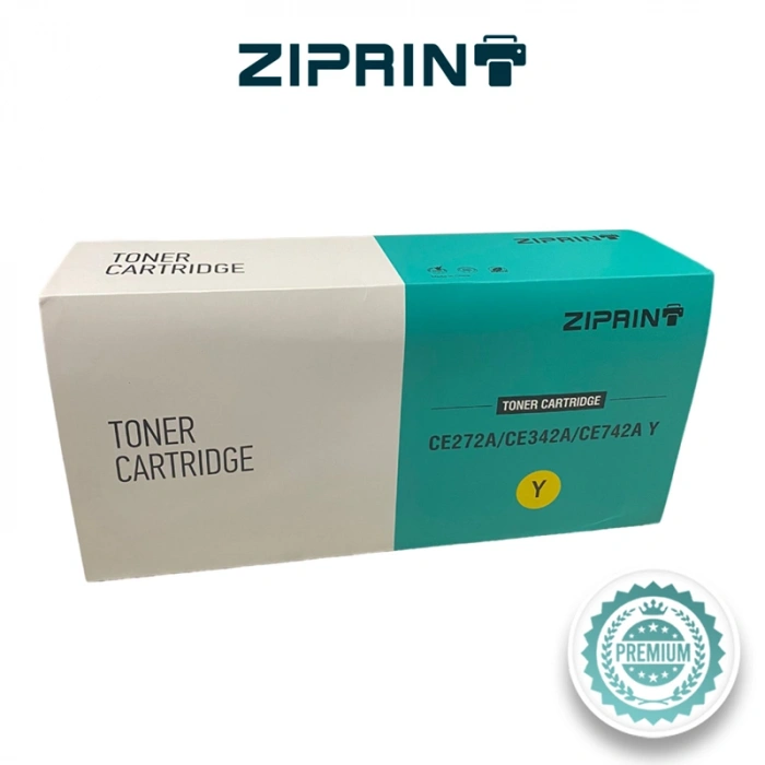 ~Muadil Toner~ HP uyumlu (ZIPRINT) CE272A/CE342A/CE742A SARI -16K- - Sarı