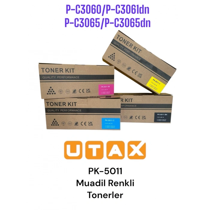 ~Muadil Toner~ Utax uyumlu (Premium) PK5011/P-C3060/P-C3065/P-C3061 (120gr) 7K - Siyah