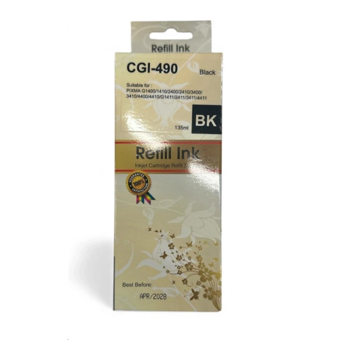 Mürekkep REFILL INK GI490/GI890 -135 ML- (Koli 100) - Siyah <b>- Avantajlı NAKİT Fiyat</b>