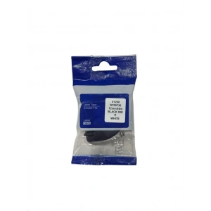 Muadil Etiket DYMO Letratag 91200 (59421) 12mmX4m Beyaz Etiket Siyah (Laminasyon Şerit)