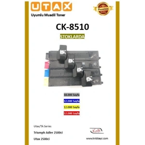 ~Muadil Toner~ Utax uyumlu (Premium) CK8510/2500ci (220gr) 12K - Sarı