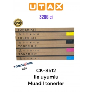 ~Muadil Toner~ Utax uyumlu (Premium) CK8512/3206ci/3207ci (200gr) 15K - Kırmızı