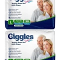 Giggles Belbantlı Yetişkin Hasta Bezi Büyük Boy L Beden 30 Lu x 2 Adet