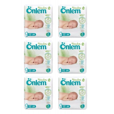 Önlem Botanika 1 Beden Bebek Bezi Yenidoğan Newborn 64 Lü x 6 Adet
