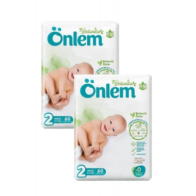 Önlem Botanika 2 Beden Bebek Bezi İkili Jumbo Mini 60 Lı x 2 Adet