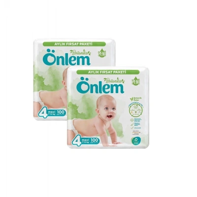 ÖNLEM Botanika 4 Numara Maxi Bebek Bezi Fırsat Paketi 200 Adet (7-14 KG)