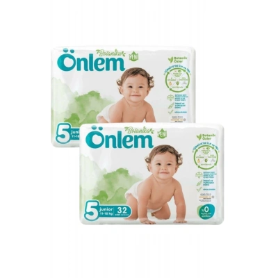 Önlem Botanika 5 Beden Çocuk Bezi İkili Jumbo Junior 32 Li x 2 Adet