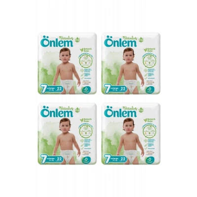 Önlem Botanika 7 Beden Çocuk Bezi İkili Jumbo 7 No XXL 22 Li x 4 Adet