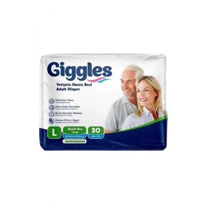 Giggles Belbantlı Yetişkin Hasta Bezi Büyük Boy L Beden 30 Lu