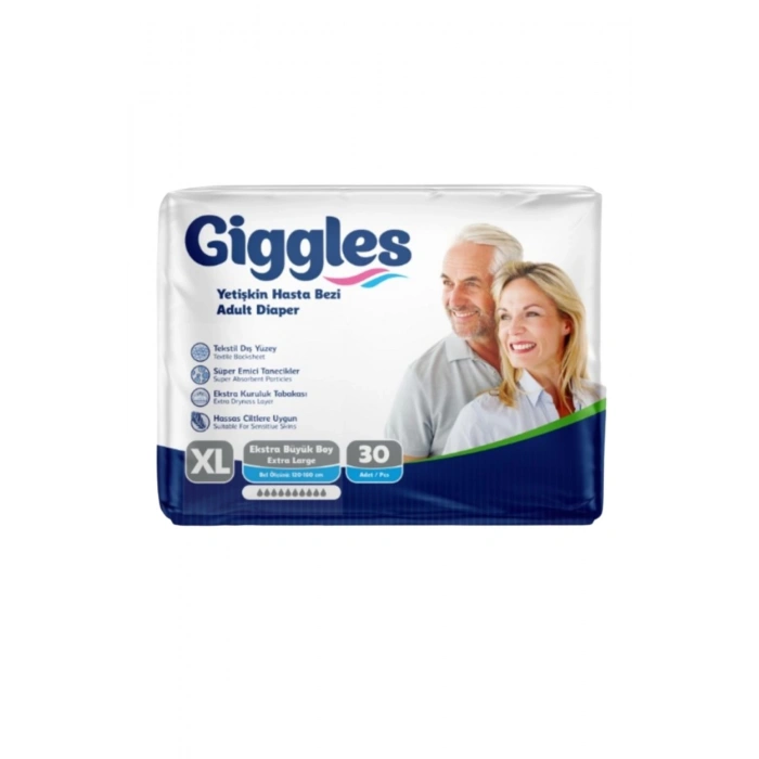Giggles Belbantlı Yetişkin Hasta Bezi Extra Large XL 30 Lu 