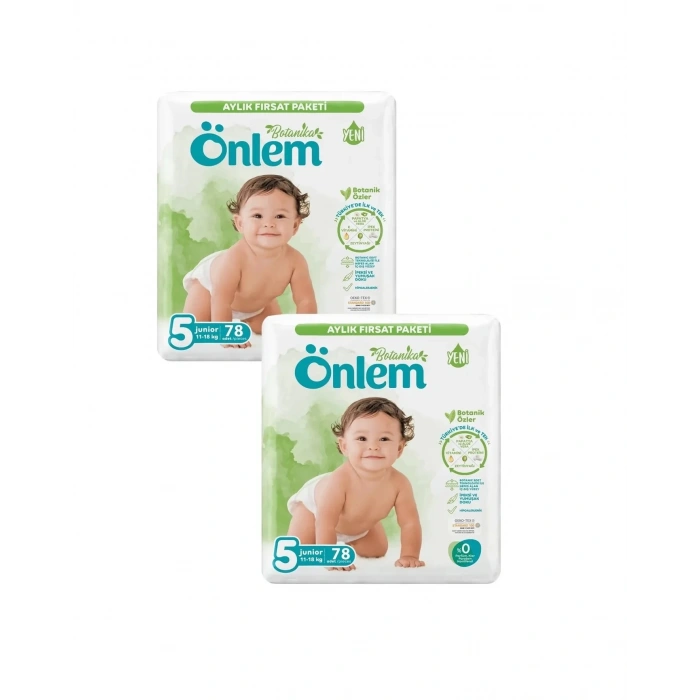 ÖNLEM Botanika 5 Numara Bebek Bezi Fırsat Paketi Junior 78 Adet X 2 Paket