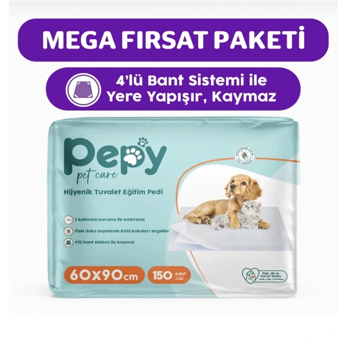 PEPY 60x90 Hijyenik Tuvalet Eğitim Pedi 30lu x5 Adet