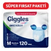 Giggles Yetişkin Emici Külot Bez Orta Boy (Medium) 30lu 4 Paket (120 Adet) Bel Boy 70-120 cm
