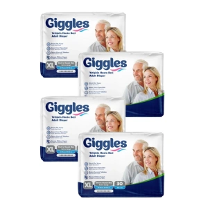Giggles Belbantlı Yetişkin Hasta Bezi Extra Large XL 30 Lu x 4 Adet