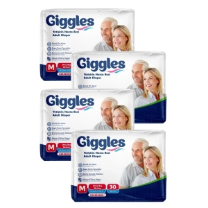 Giggles Belbantlı Yetişkin Hasta Bezi Orta Boy M Beden 30 Lu X 4 Adet