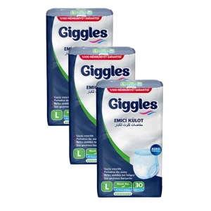 Giggles Külotlu Yetişkin Hasta Bezi Büyük Boy L Beden 30 Lu X 3 Adet