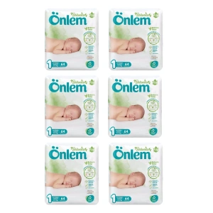 Önlem Botanika 1 Beden Bebek Bezi Yenidoğan Newborn 64 Lü x 6 Adet