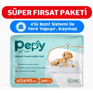 PEPY 60x90 Hijyenik Tuvalet Eğitim Pedi 30lu x8 Adet