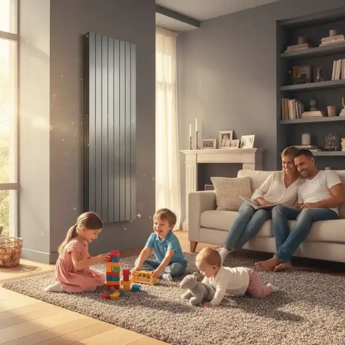 Duffmart Therma 60x102 cm Metalik Gri Alüminyum Radyatör