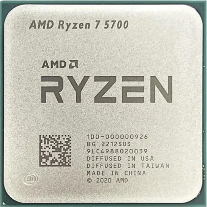 AMD RYZEN 7 5700 20MB 8çekirdekli VGA YOK AM4 65w Kutusuz+Fansız