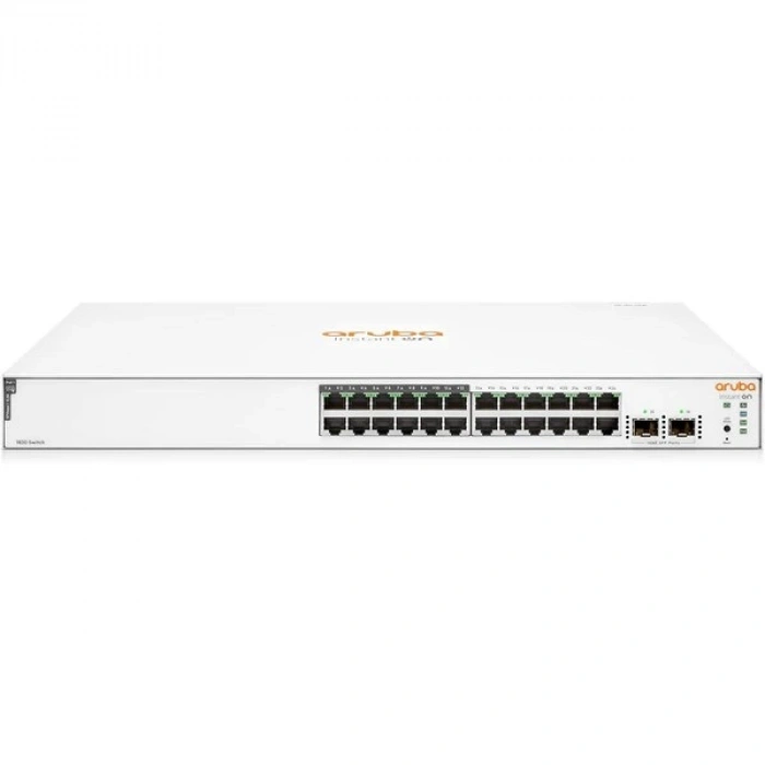 ARUBA 24port 195w 12port PoE Instant On 1830-24G JL813A GIGABIT 2xSFP Yönetilebilir Switch RackMount