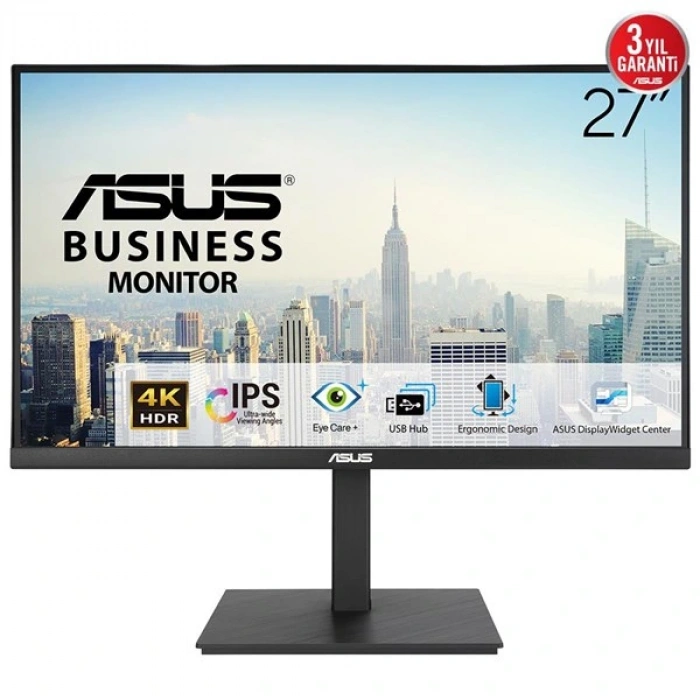ASUS 27 IPS VA27UQSB 5MS 60HZ HDMI-DP USBC PIVOT KURUMSAL MONİRTÖR 3840X2160
