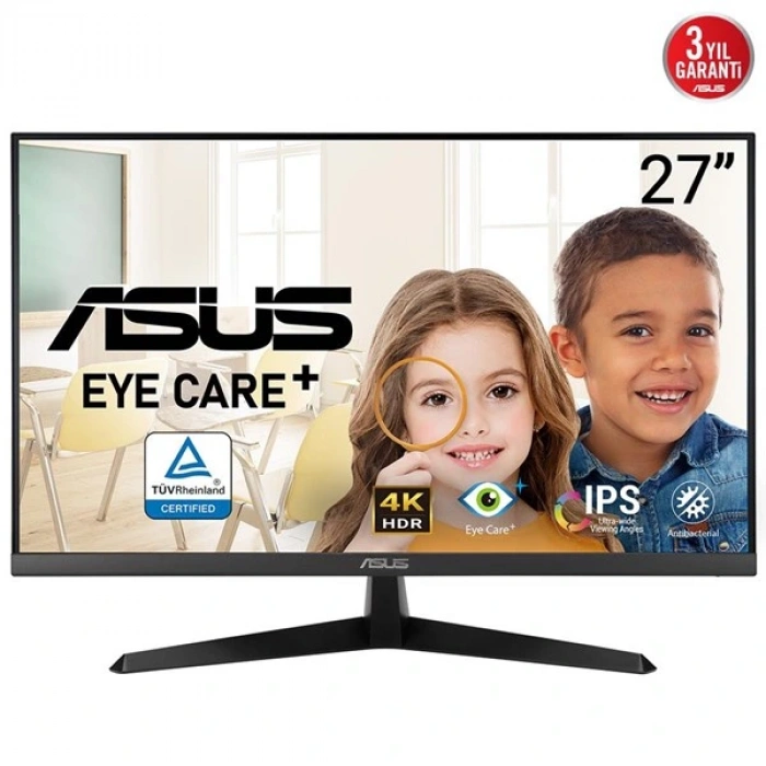 ASUS 27 IPS VY27UQ 5MS 60HZ HDMI-DP MULTIMEDYA MONİTÖR 3840X2160