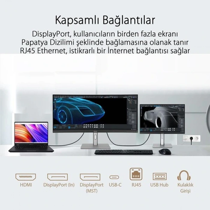 ASUS 34 VA PROART PA34VCNV 5MS 60HZ HDMI-DP KAVISLI GRAFİK TASARIM MONİTÖRÜ 3440X1440