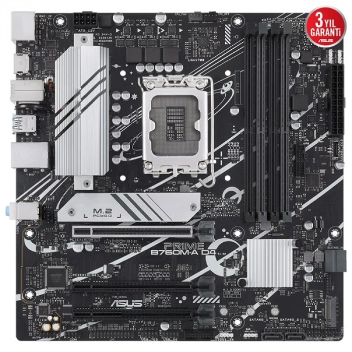 ASUS PRIME B760M-A D4-CSM DDR4 HDMI-DP PCIE 4.0 1700p mATX KURUMSAL ANAKART