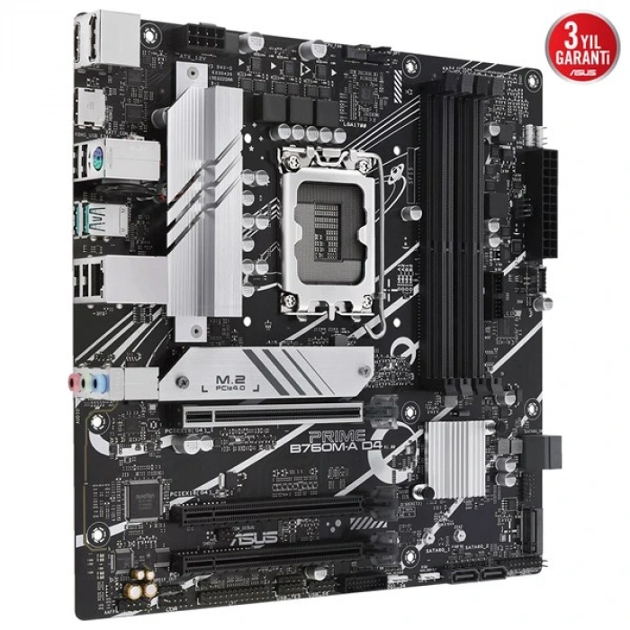 ASUS PRIME B760M-A D4-CSM DDR4 HDMI-DP PCIE 4.0 1700p mATX KURUMSAL ANAKART