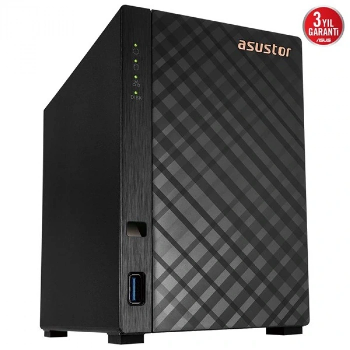 ASUSTOR AS1102TL REALTEK RTD1619B QC-1GB RAM-2-diskli Nas Sunucu (Disksiz)