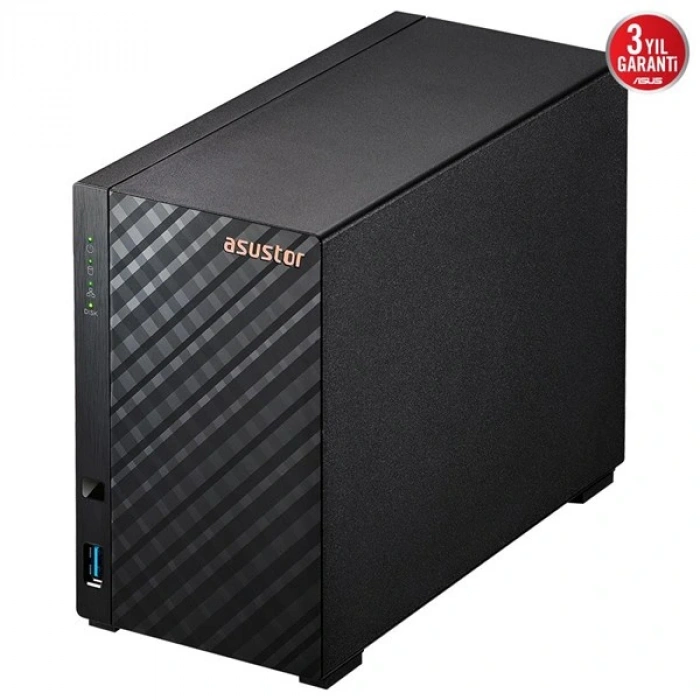ASUSTOR AS1102TL REALTEK RTD1619B QC-1GB RAM-2-diskli Nas Sunucu (Disksiz)