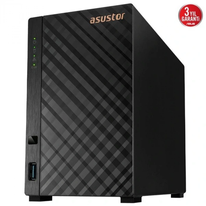 ASUSTOR AS1102TL REALTEK RTD1619B QC-1GB RAM-2-diskli Nas Sunucu (Disksiz)
