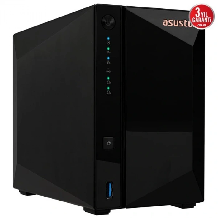 ASUSTOR AS3302T v2 REALTEK QC 2 GB RAM- 2-diskli Nas Server (Disksiz)