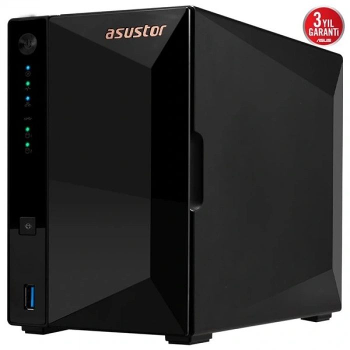 ASUSTOR AS3302T v2 REALTEK QC 2 GB RAM- 2-diskli Nas Server (Disksiz)