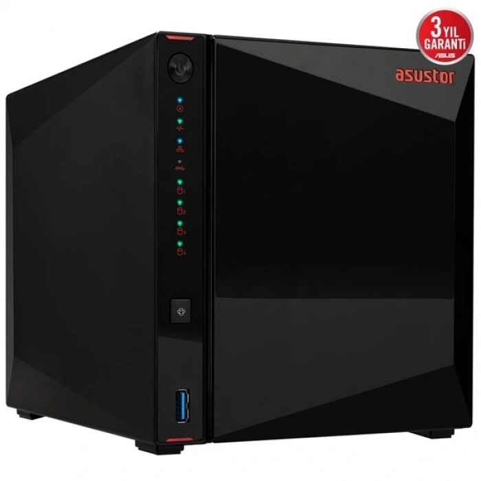 ASUSTOR AS5404T-4GB CELERON N5105-4GB RAM-2-diskli Nas Sunucu (Disksiz)