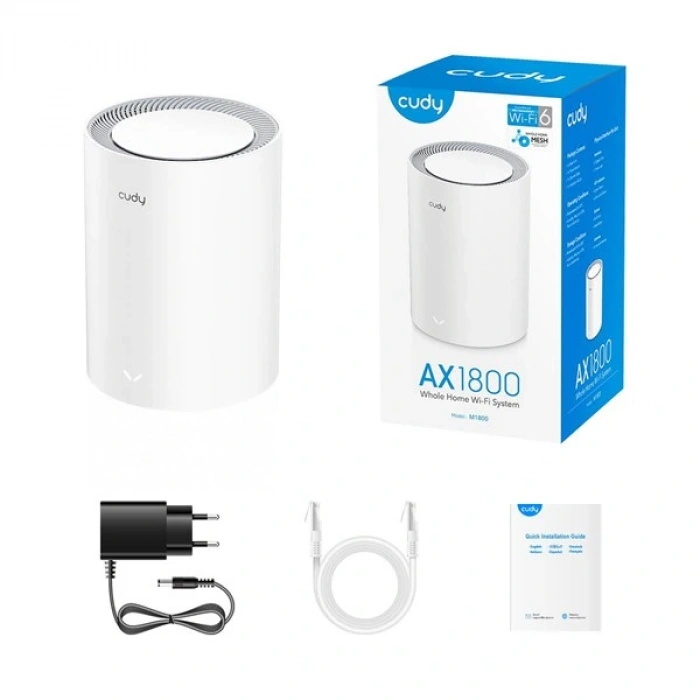 CUDY M1800 AX1800 Dual Band EV Ofis Tipi Mesh Router