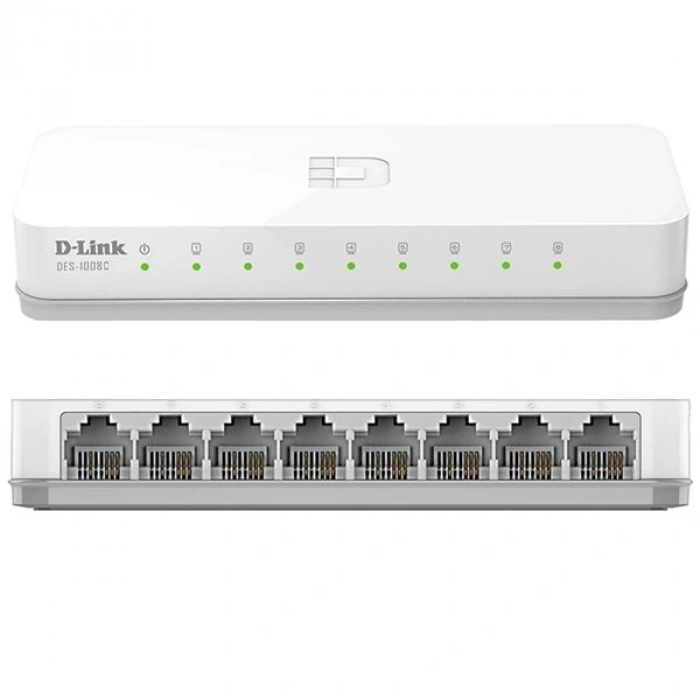 D-LINK 8port DES-1008C/E 10/100 Yönetilemez Switch