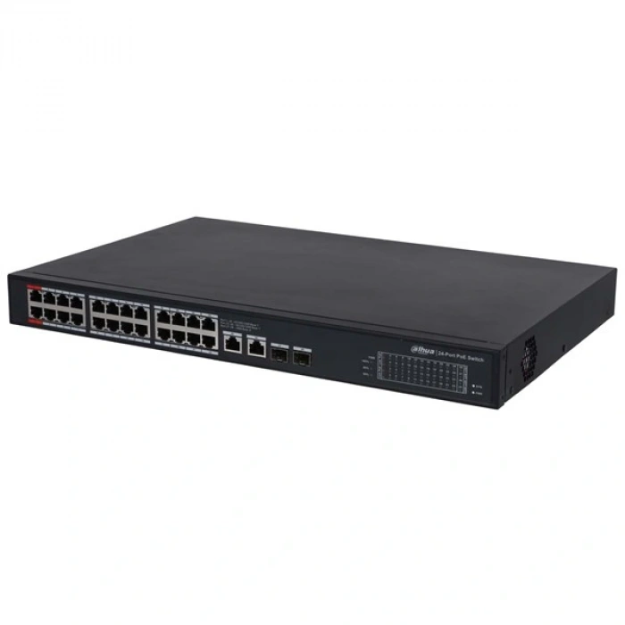 DAHUA 24port 360w FULL PoE PFS3228-24GT-360-V2 GIGABIT 2X SFP Yönetilemez Switch
