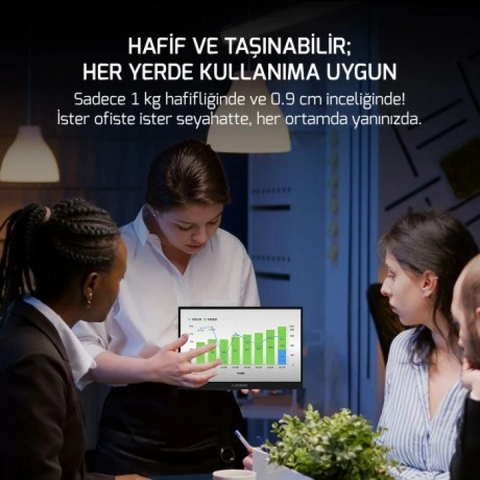 EZCOOL 15.6 IPS LITE E15 4MS 60HZ mHDMI-USBC TAŞINABİLİR MONİTÖR