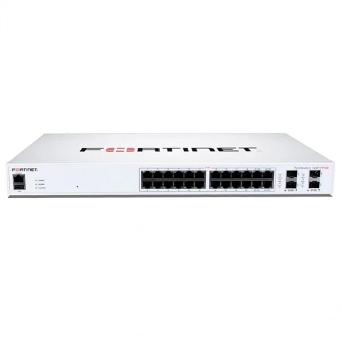 FORTISWITCH 24port 370w FULL PoE Layer2 FS-124F-FPOE GIGABIT 4XSFP+ Yönetilebilir Switch RackMount