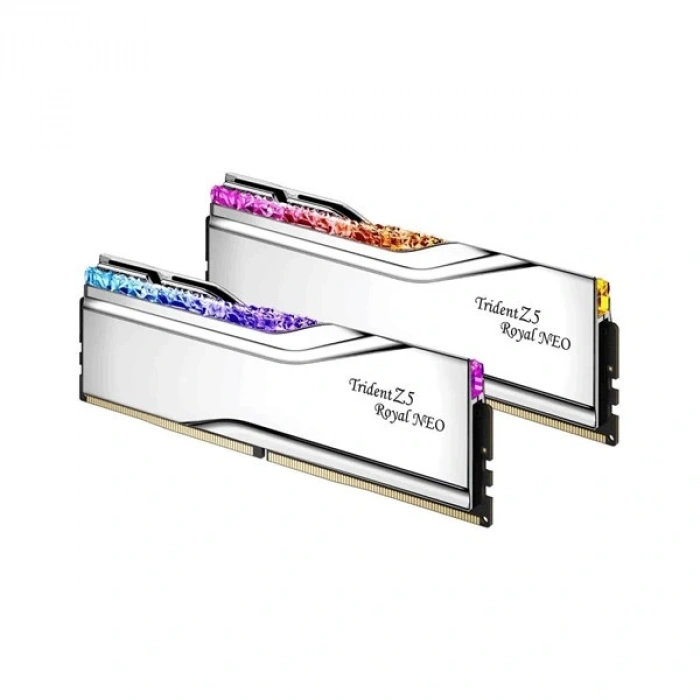 GSKILL 48GB (2X 24GB) DDR5 8000MHZ CL40 RGB DUAL KIT PC RAM TRIDENT Z5 ROYAL SILVER F5-8000J4048G24GX2-TR5NS