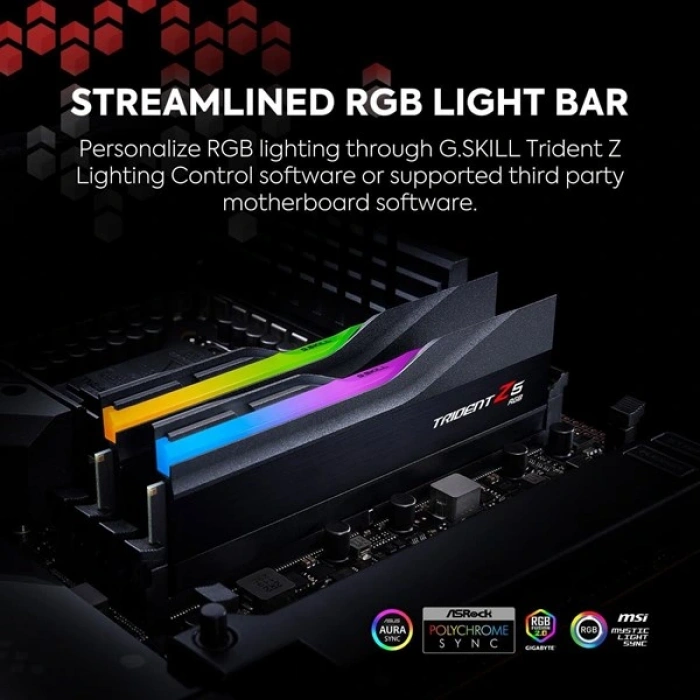 GSKILL 64GB (2X 32GB) DDR5 5600MHZ CL28 RGB DUAL KIT PC RAM TRIDENT Z5 F5-5600J2834F32GX2-TZ5RK