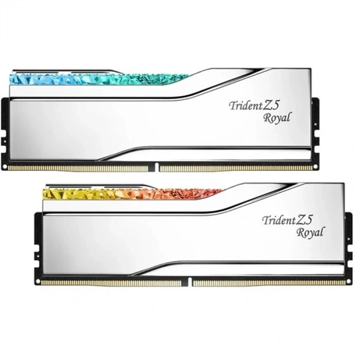 GSKILL 96GB (2X 48GB) DDR5 6400MHZ CL32 RGB DUAL KIT PC RAM TRIDENT Z5 ROYAL SILVER F5-6400J3239F48GX2-TR5S