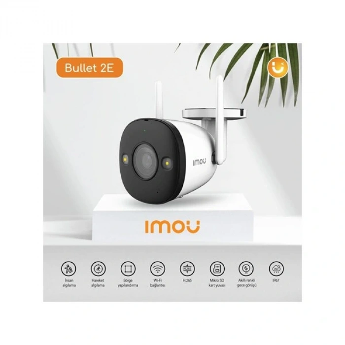 IMOU 3MP WIFI 3.6MM IPC-K3DP-3H0WF Dış Ortam Bullet Kamera (Bullet 2E)