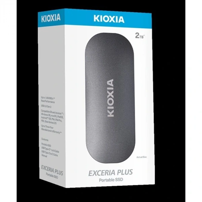 KIOXIA 2TB EXCERIA PLUS BK-LXD10S002TG8 SSD HARİCİ DİSK